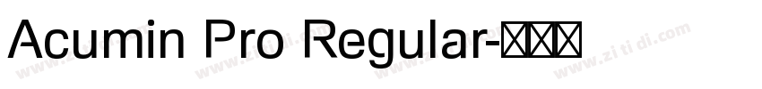 Acumin Pro Regular字体转换